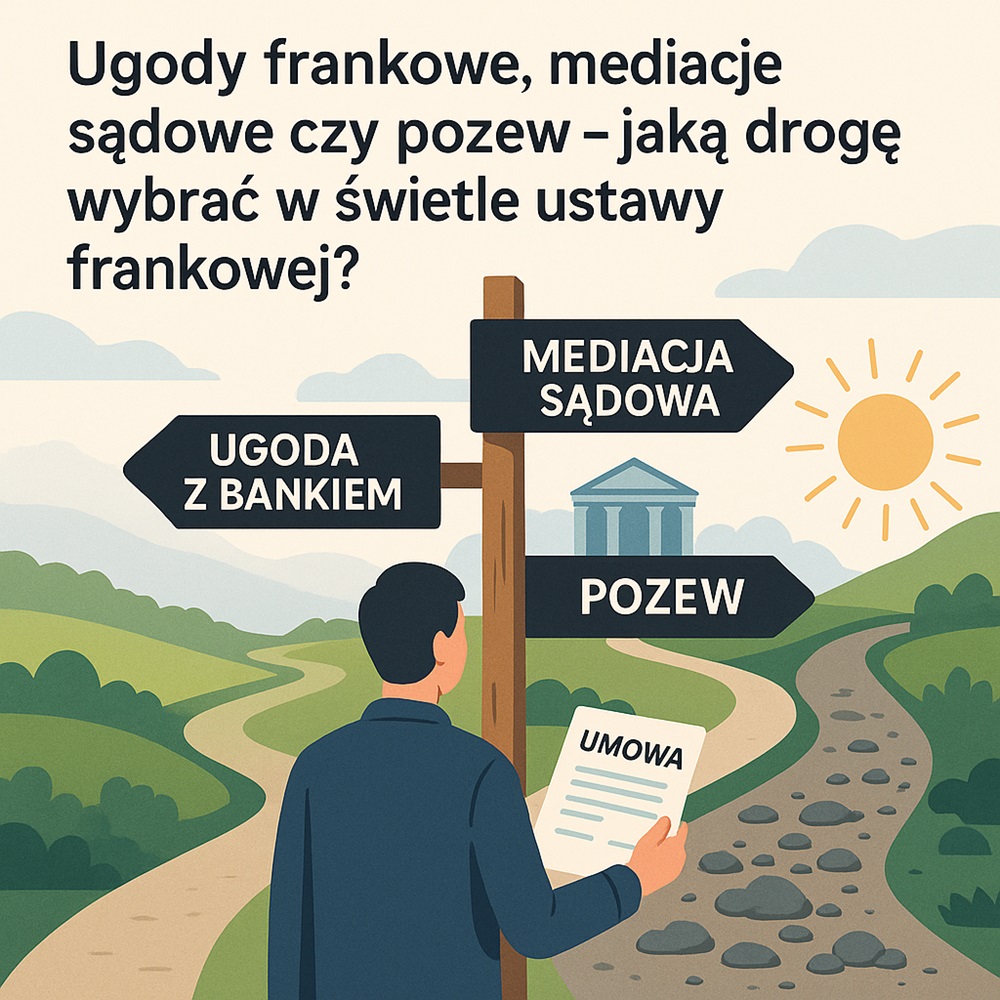 Ugody frankowe, mediacje sądowe czy&nbsp;pozew – jaką drogę wybrać w&nbsp;świetle ustawy frankowej?
